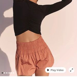 Free people brushed apricot the way home shorts